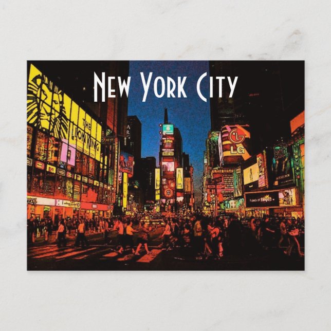 Carte postale New York City (Neon) (Devant)