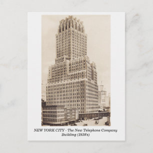 Carte Postale New York City, New Telephone Building vieille cart