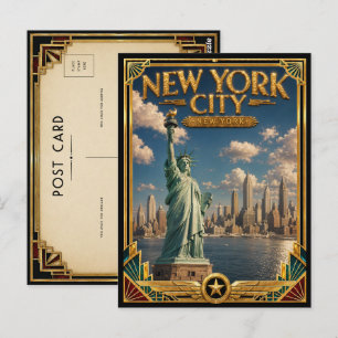 Carte Postale New York City New York Art Déco vintage de l'âge d