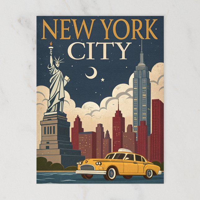 Carte Postale New York City Night Skyline (Créateur téléchargé)