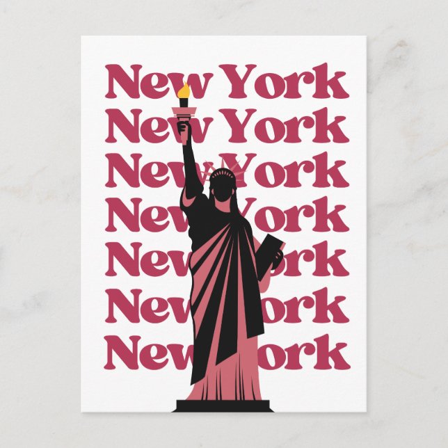Carte Postale New York City Rose Black Voyage NYC (Devant)