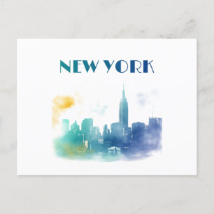 Carte Postale New York City Skyline NYC Travel America Liberty