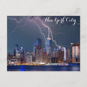 Carte Postale New York City Skyline Tempête de nuit Photo
