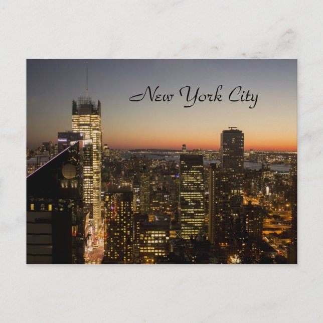 Carte Postale New York City Sunset Skyline (Devant)