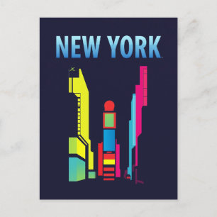 Carte Postale New York City Times Square Pop Art