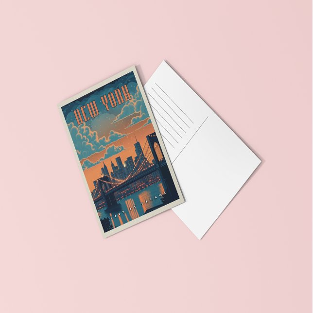 Carte Postale New York City - Un Délice Vintage (Créateur téléchargé)