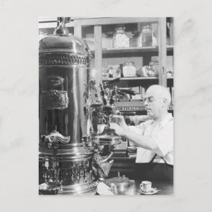 Carte Postale New York City Vintage Italien Espresso Shop