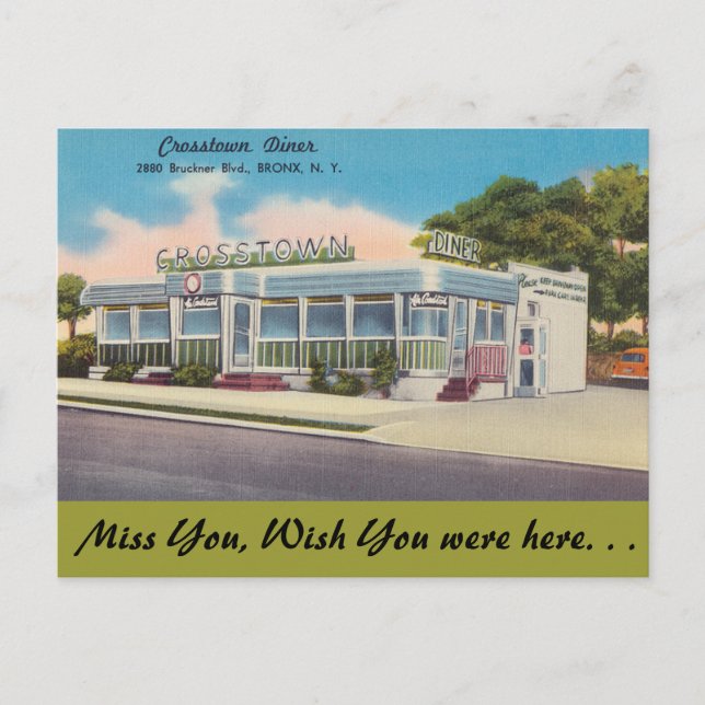 Carte Postale New York, Crosstown Diner, Bronx (Devant)