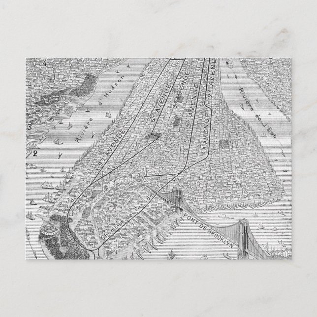 Carte Postale New York: El Train, C1878 (Devant)