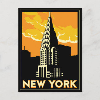 Carte Postale new york états-unis usa vintage retro travel