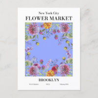 New York Flower Market, Brooklyn Postcard