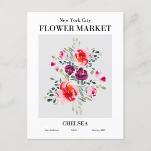 Carte Postale New York Flower Market, Chelsea Postcard