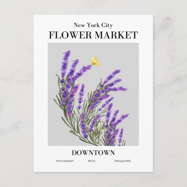 Carte Postale New York Flower Market, Downtown Postcard (Devant)