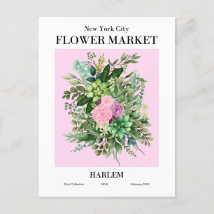 Carte Postale New York Flower Market, Harlem Postcard