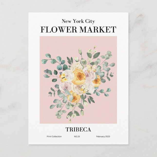 Carte Postale New York Flower Market, Tribeca Postcard (Devant)