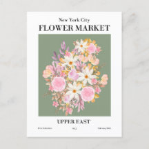 New York Flower Market, Upper East Postcard