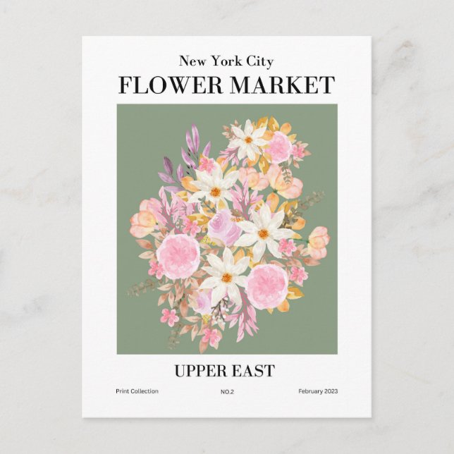 Carte Postale New York Flower Market, Upper East Postcard (Devant)