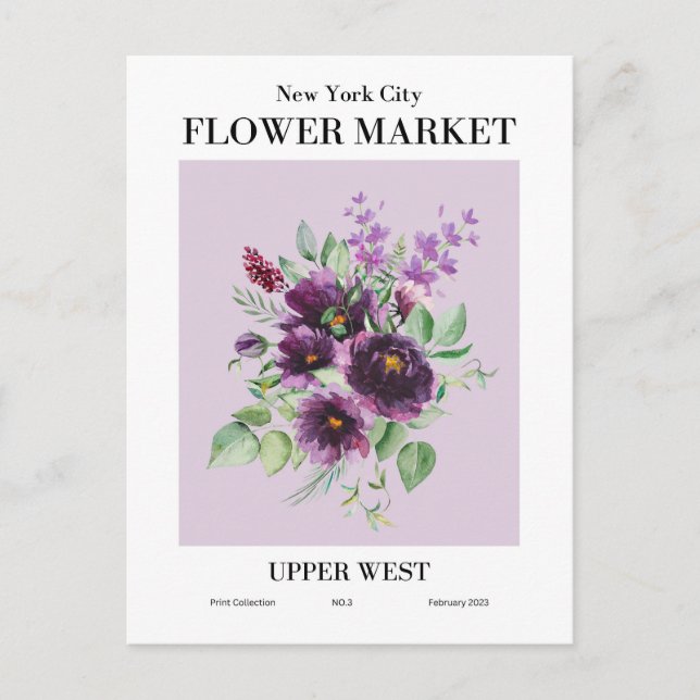 Carte Postale New York Flower Market, Upper West Postcard (Devant)