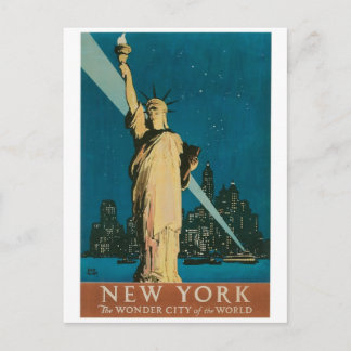 Carte Postale New York : L'affiche de la Cité des merveilles du 