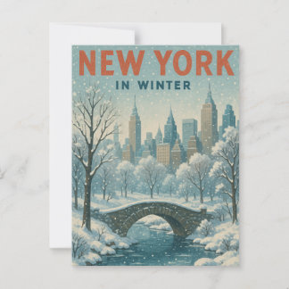 Carte Postale new york l'hiver