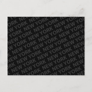 Carte Postale New York Motif gris foncé