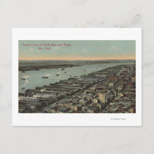 Carte Postale New York, New York - North River View et Docks