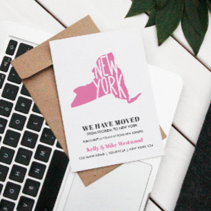 Carte Postale NEW YORK Nous avons déménagé Nouvelle adresse Nouv