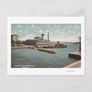 Carte Postale New York, NY - Aquarium et Fireboat "New