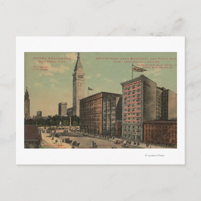 Carte Postale New York, NY - Hotel Arlington Near (Devant)