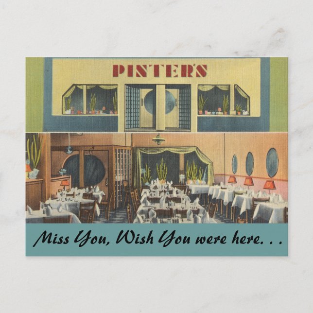 Carte Postale New York, Pinter's Restaurant (Devant)