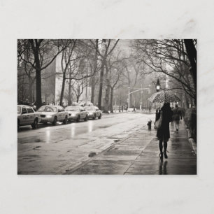 Carte Postale New York - Rainy Day à Greenwich Village