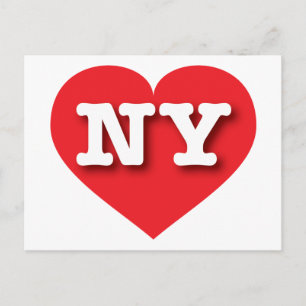 Carte Postale New York Red Heart - J'aime NY