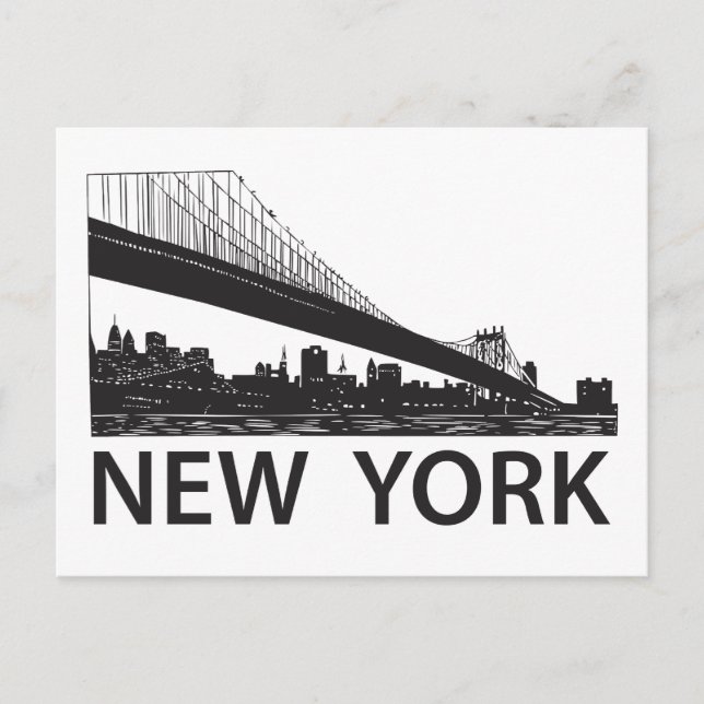Carte Postale New York Skyline (Devant)