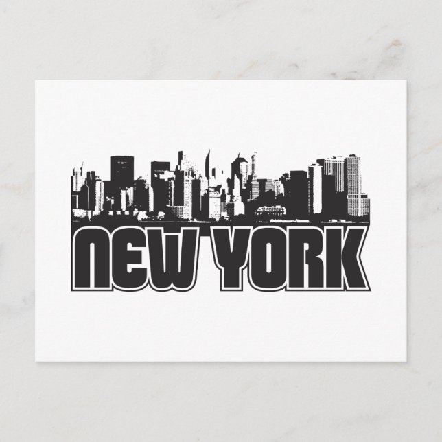 Carte Postale New York Skyline (Devant)
