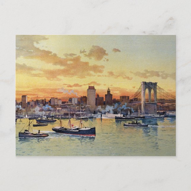 CARTE POSTALE NEW YORK SKYLINE 1896 (Devant)