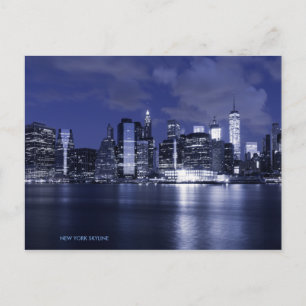 Carte Postale New York Skyline Bathed in Blue