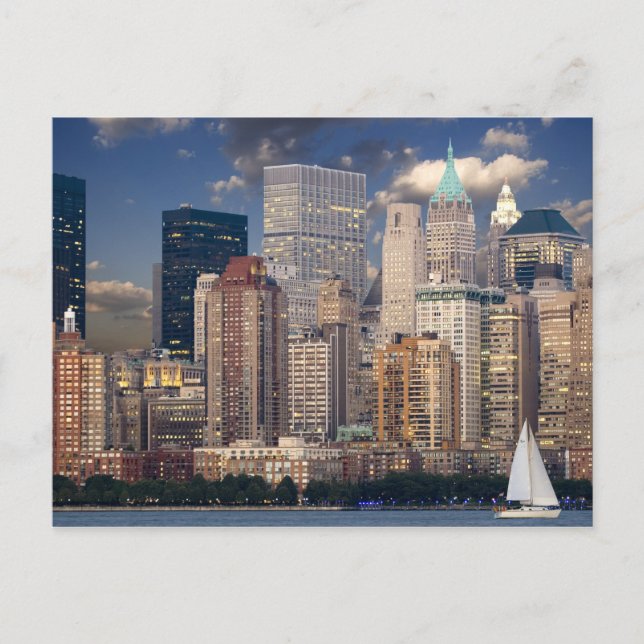 Carte Postale New York Skyline Manhattan Hudson (Devant)