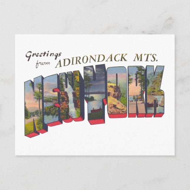 Carte Postale New York State Adirondack Mts (Devant)
