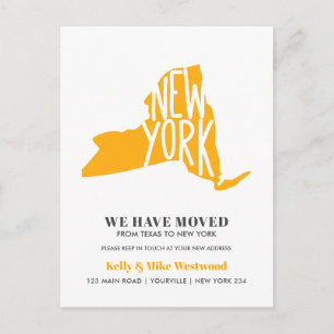 Carte Postale NEW YORK STATE Nous avons déménagé Nouvelle adress