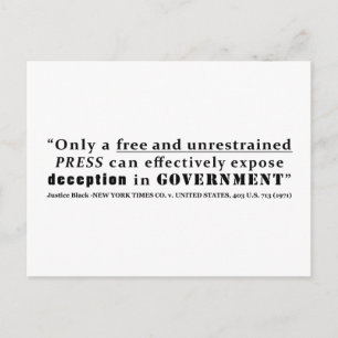 Carte Postale New York Times Co / États-Unis 403 us 713 1971