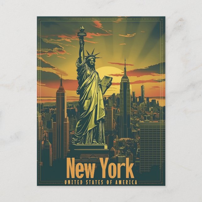 Carte Postale New York - Une Lady Liberty (Devant)