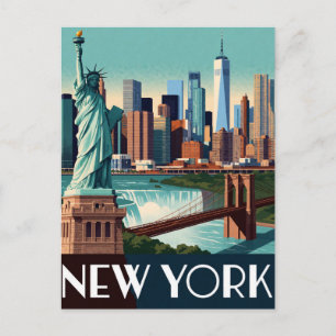 Carte Postale New York USA Manhattan Skyline Exploration de la v