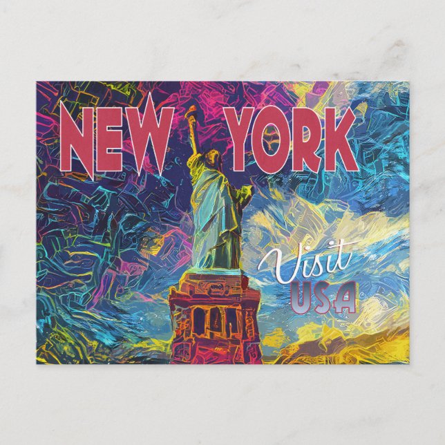 Carte Postale New York. Visitez les États-Unis... (Devant)