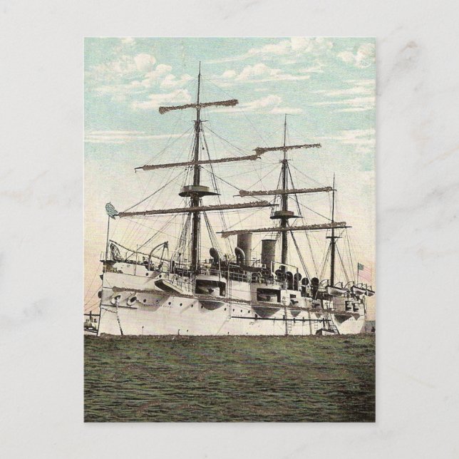Carte Postale Newark, croiseur américain (Devant)