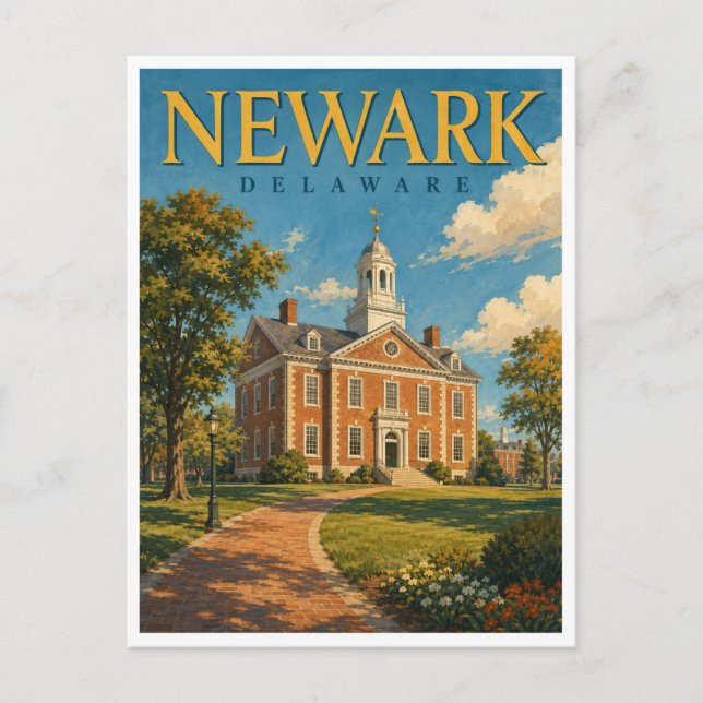 Carte Postale Newark Delaware Old College GeoSaga (Devant)