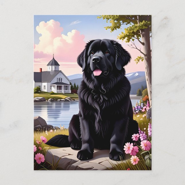 Carte Postale Newfoundland Dog (Devant)