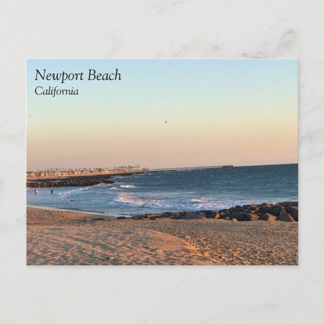 Carte Postale Newport Beach at Sunset, Californie (Devant)