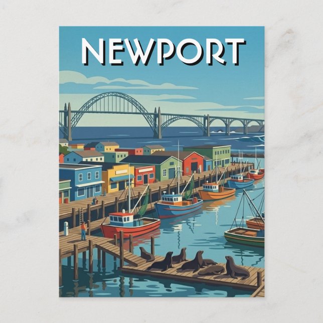 Carte Postale Newport côte de l'Oregon (Devant)