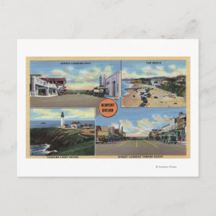 Carte Postale Newport, Oregon - Phare de Yaquina, Main