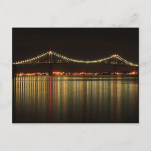 Carte Postale Newport Pell Bridge à Night Rhode Island